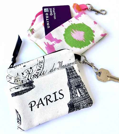 printed cotton travel pass case